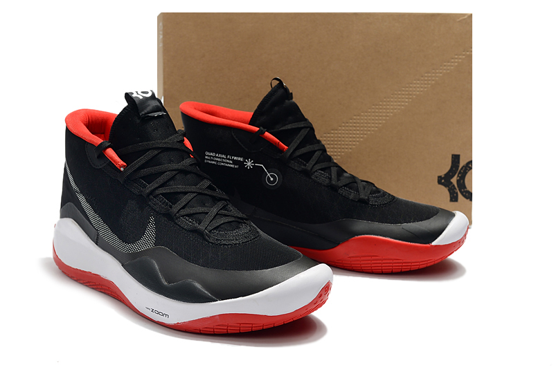 2019 Nike Kevin Durant 12 Black White Red Basketball Shoes